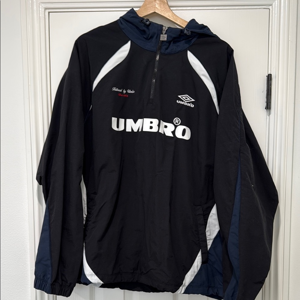 Umbro Black and White Windbreaker Jacket